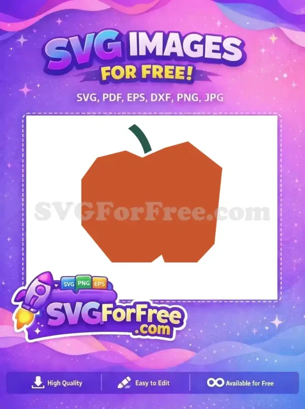 Free Geometric Apple Free Food Kitchenware Element Free SVG
