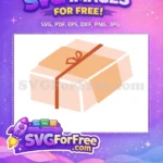 Free Orange Parcel Free Wrapped Present Food Free SVG - Instant Download