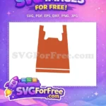 Free Brown Shopping Free Grocery Bag Free Food SVG - Instant Download