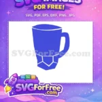 Free Dark Blue Mug Free Kitchenware Element Free SVG - Instant Download