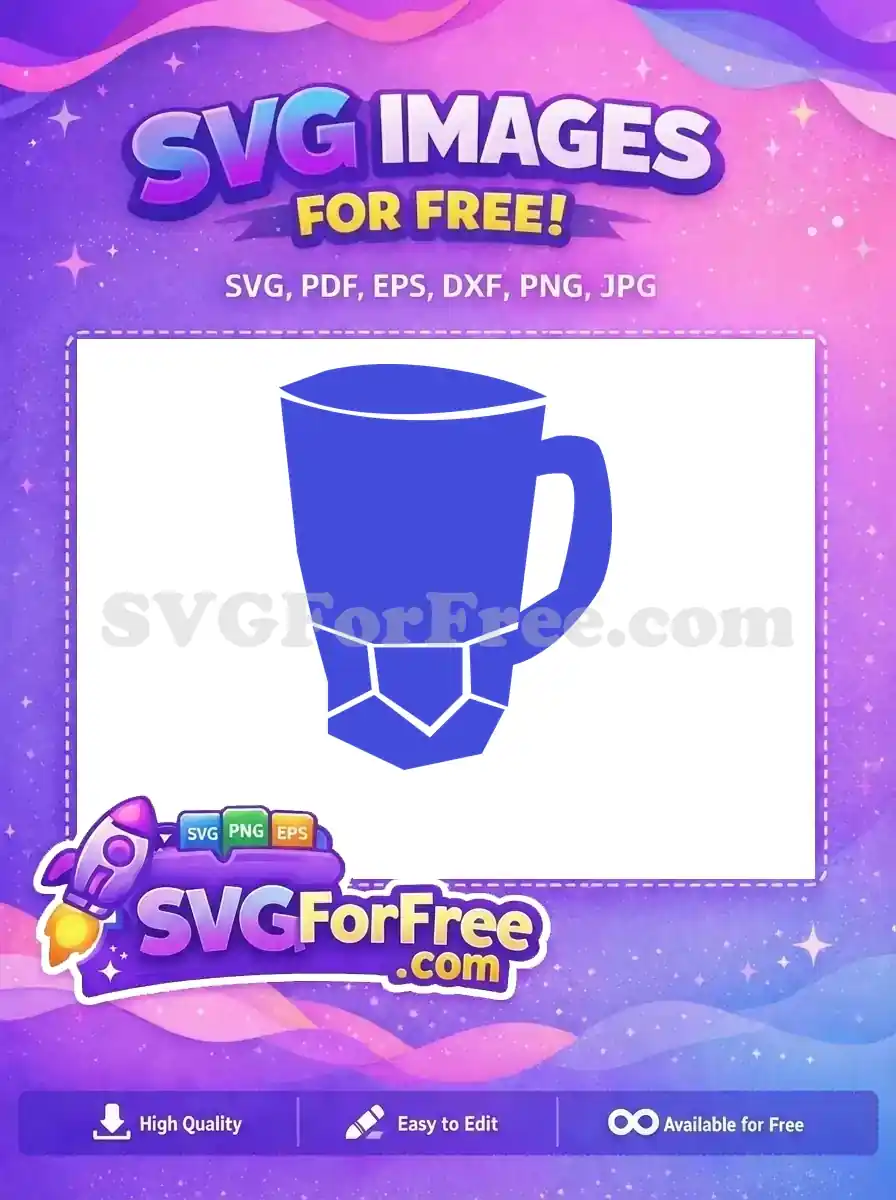 Free Dark Blue Mug Free Kitchenware Element Free SVG