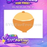 Free Orange Lidded Pot Free Food Kitchenware Item Free SVG - Instant Download