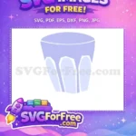 Free Blue Juice Glass Free Kitchenware Element Food Free SVG - Instant Download
