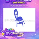 Free Blue Kitchen Chair Free Seating Food Free SVG - Instant Download