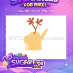 Free Orange Flowers Free Yellow Watering Can Food Free SVG - Instant Download