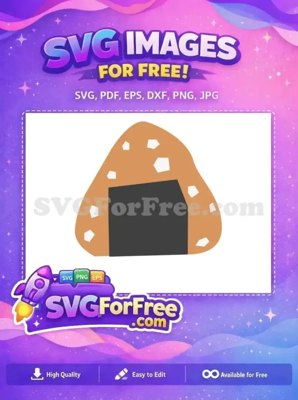 Free Tan Onigiri Free Seaweed Food Kitchenware Free SVG