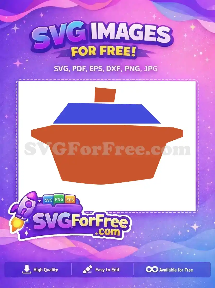 Free Orange Kitchen Pot Free Blue Lid Food Free SVG