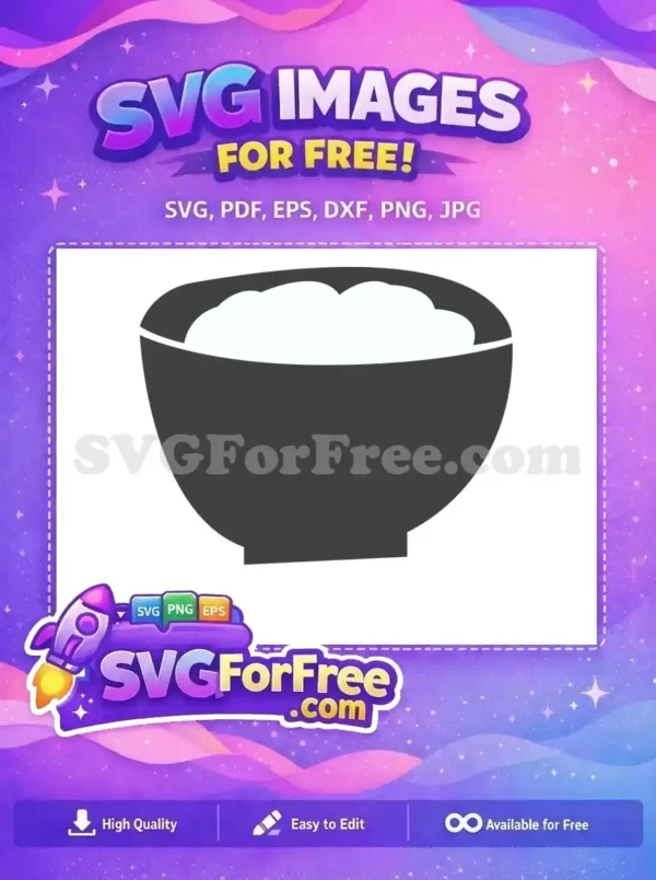 Free Full Rice Bowl Free Kitchenware Food Free SVG Free Full Rice Bowl Free Kitchenware Food Free SVG