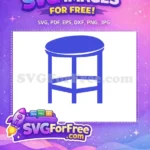 Free Indigo Stool Free Kitchen Free Food Free SVG - Instant Download