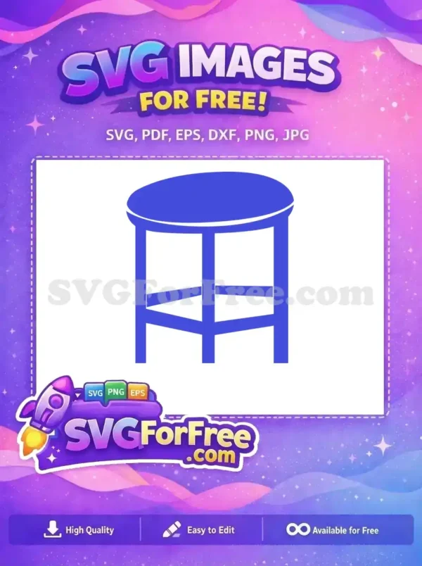 Free Indigo Stool Free Kitchen Free Food Free SVG