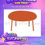 Free Kitchen Round Table Free Food Table Simple Free SVG - Instant Download