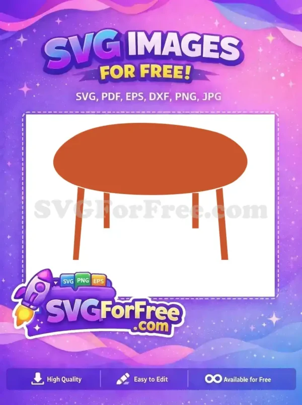 Free Kitchen Round Table Free Food Table Simple Free SVG