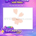 Free Simple Flower Free Peach Color Food Free SVG - Instant Download