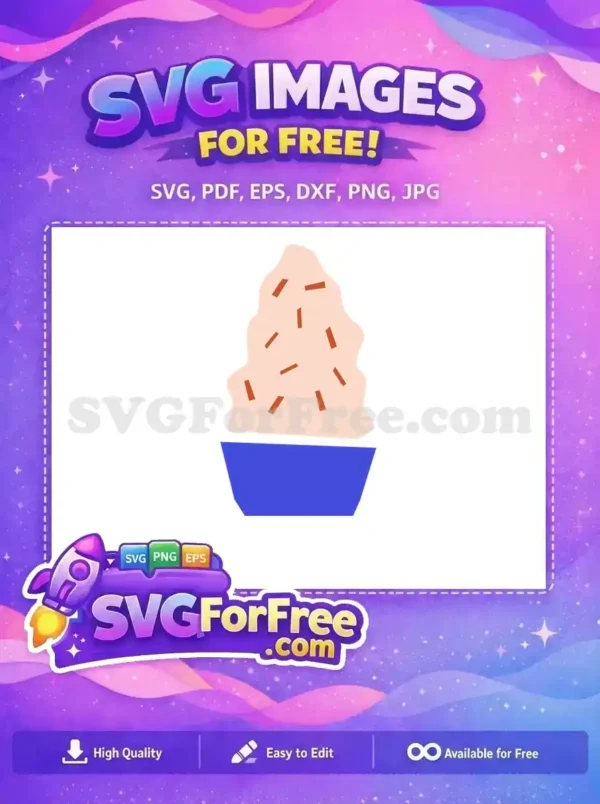 Free Pink Frosting Free Brown Sprinkles Cupcake Free SVG