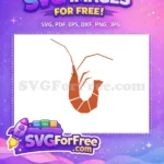 Free Orange Shrimp Free Seafood Food Free SVG - Instant Download