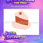 Free Peach Cake Slice Free Dessert Food Kitchen Free SVG - Instant Download