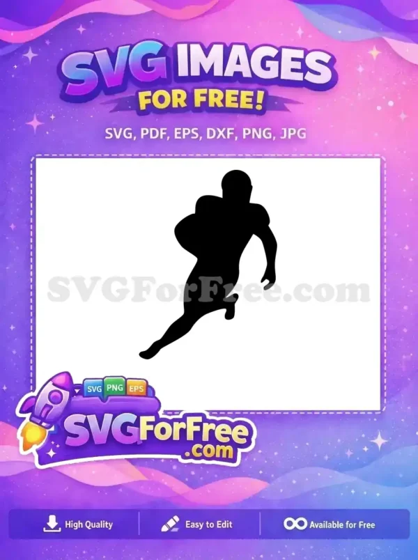 Free Running Silhouette Free Football Player Design Free SVG