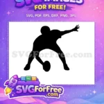Free Silhouette Player Free Football MOM Free SVG - Instant Download