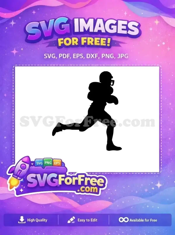 Free Running Silhouette Free Football Player Football MOM Free SVG Free Running Silhouette Free Football Player Football MOM Free SVG