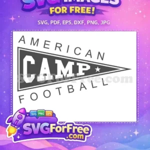 Free American Camp Free Football Pennant Free SVG