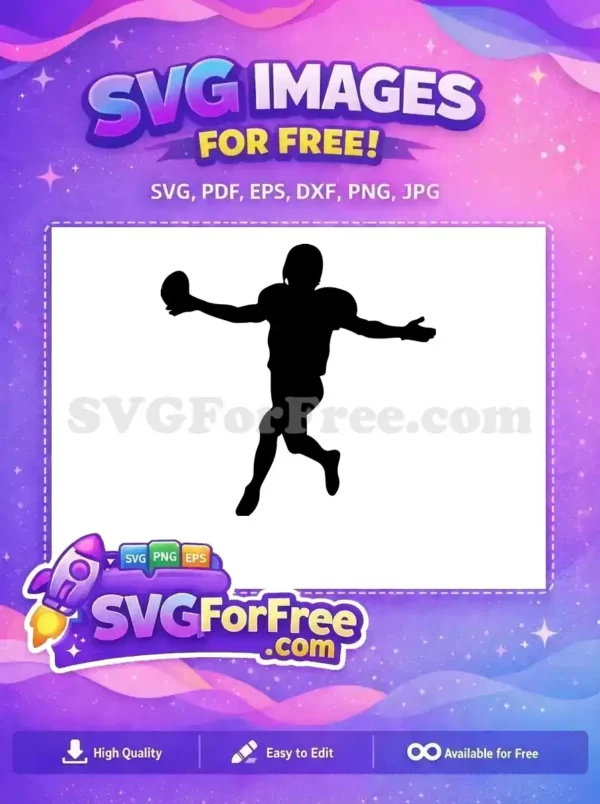 Free Black Silhouette Free Football MOM Free SVG