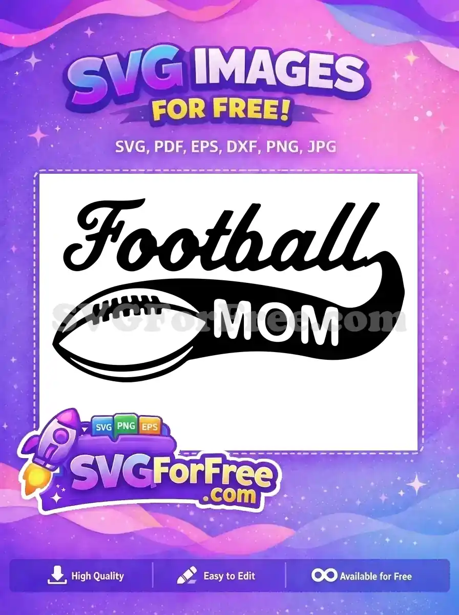 Free Football Mom Free Silhouette Sport Free SVG