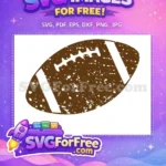 Free Distressed Brown Football Free White Stripes Football MOM Free SVG - Instant Download