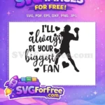 Free Football Player Heart Free Biggest Fan Football Free SVG - Instant Download