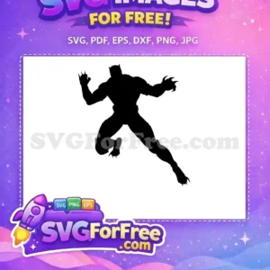 Free Black Panther Silhouette Free Wakanda Forever Movie Free SVG
