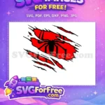 Free Red Spider Ripped Free Football MOM Free SVG - Instant Download