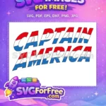 Free Red White Blue Free Captain America Football Free SVG - Instant Download