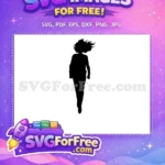 Free Silhouette Woman Running Free Football MOM Free SVG - Instant Download