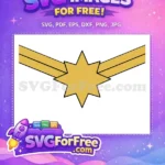 Free Golden Star Free Captain Marvel Football MOM Free SVG - Instant Download