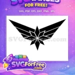 Free Geometric Wings Free Captain Marvel Football MOM Free SVG - Instant Download