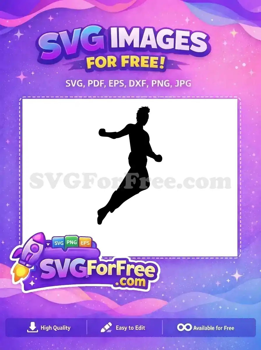 Free Silhouette Player Free Action Pose Football MOM Free SVG