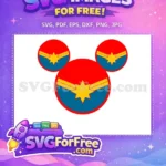 Free Superhero Captain Marvel Logo Free Mommy Football Design Free SVG - Instant Download