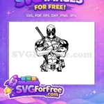 Free Masked Mercenary Free Crossed Arms Deadpool Football MOM Free SVG - Instant Download