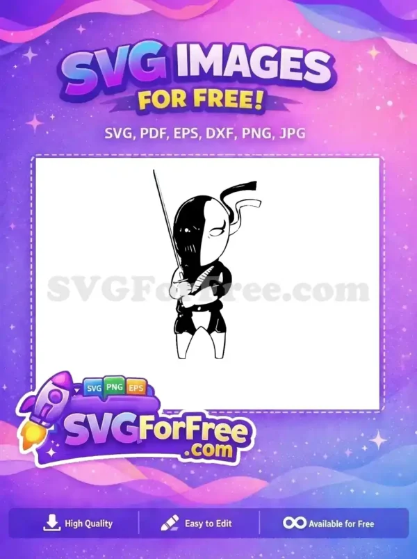 Free Chibi Deathstroke Free Masked Vigilante Comic Free SVG