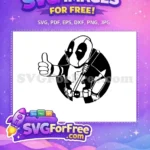 Free Thumbs Up Free Deadpool Football MOM Free SVG - Instant Download