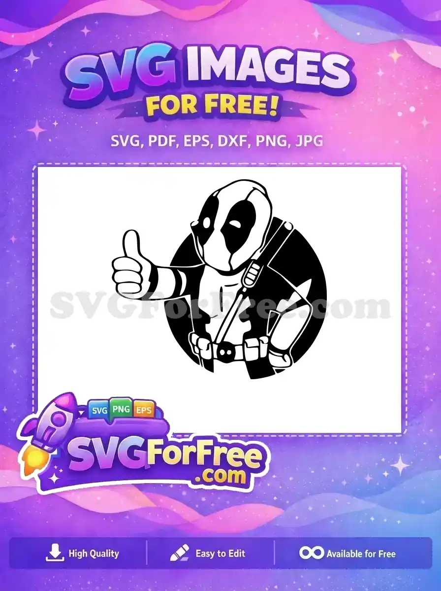Free Thumbs Up Free Deadpool Football MOM Free SVG