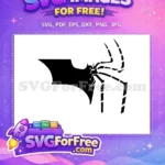 Free Bat Wings Free Spider Silhouette Halloween Free SVG - Instant Download