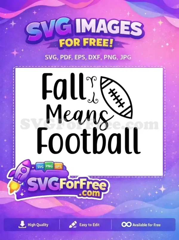 Free Fall Season Free Football Lettering Autumn Free SVG