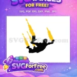 Free Skydiving Pose Free Yellow Trails Fortnite Free SVG - Instant Download