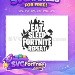 Free Eat Sleep Free Repeat Gaming Fortnite Free SVG - Instant Download