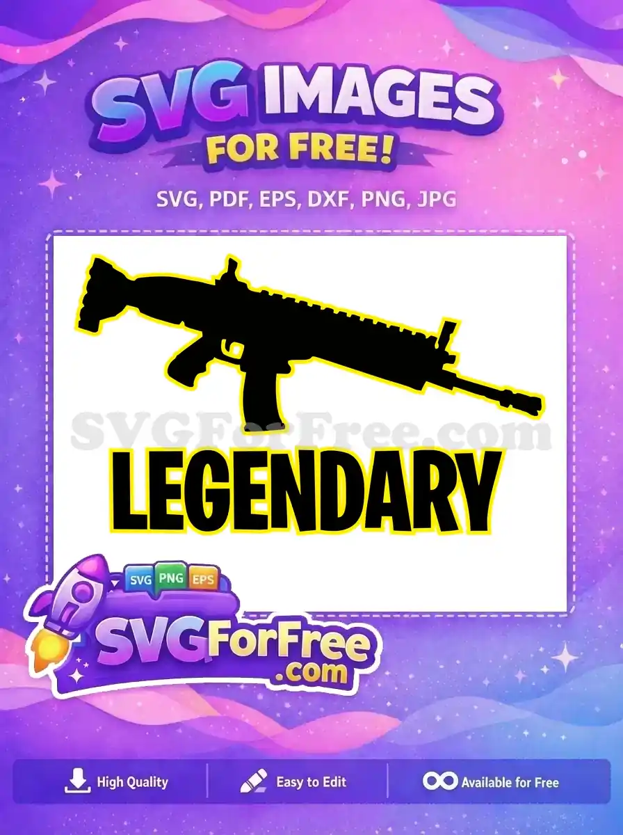 Free Black Scar Free Yellow Outline Legendary Fortnite Free SVG