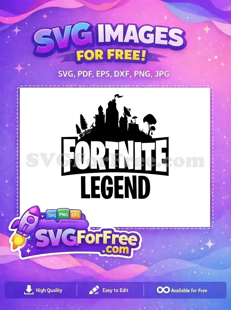 Free Fortnite Legend Castle Free Black Silhouette Free SVG