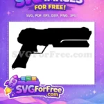 Free Fortnite Pistol Weapon Free Black Silhouette Fortnite Free SVG - Instant Download