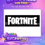 Free White Letters Free Fortnite Logo Text Free SVG - Instant Download
