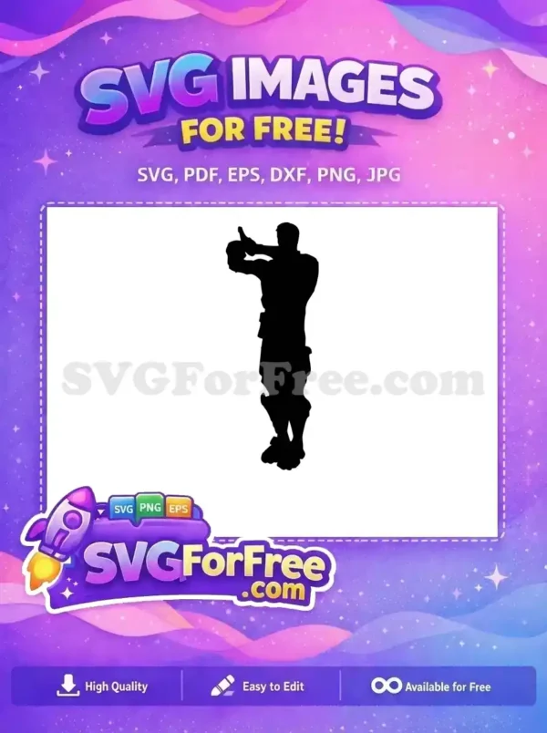 Free Thumbs Up Pose Free Silhouette Fortnite Free SVG