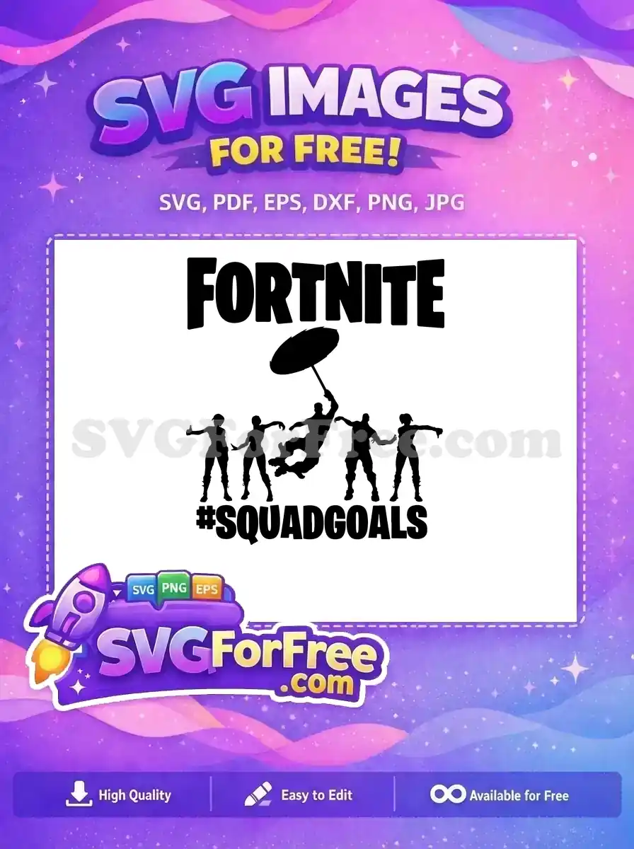 Free Squad Goals Free Gliding Character Fortnite Free SVG